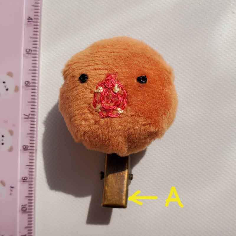 ハンドメイド☆ヘアピン☆フェルトマスコットつき 織り